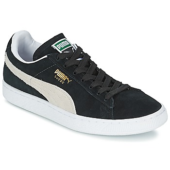 Sko Lave sneakers Puma SUEDE CLASSIC Sort / Hvid