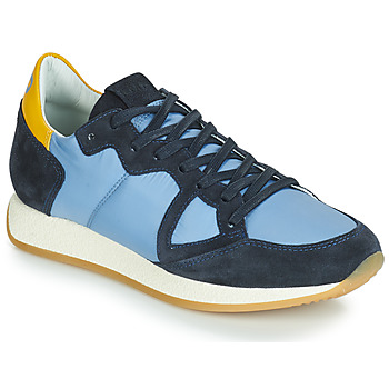 Sko Dame Lave sneakers Philippe Model MONACO VINTAGE BASIC Blå / Gul