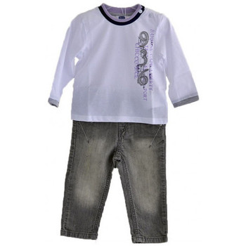 textil Børn T-shirts & poloer Chicco Komplette Jeans- T-ShirtmitlangenÄrmeln Hvid