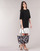 textil Dame Korte kjoler Lauren Ralph Lauren ELBOW SLEEVE DAY DRESS Sort / Hvid