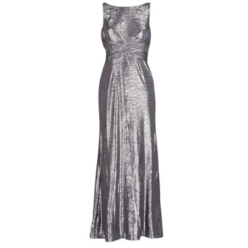textil Dame Lange kjoler Lauren Ralph Lauren SLEEVELESS EVENING DRESS GUNMETAL Grå / Sølv