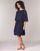 textil Dame Korte kjoler Lauren Ralph Lauren NAVY-3/4 SLEEVE-DAY DRESS Marineblå