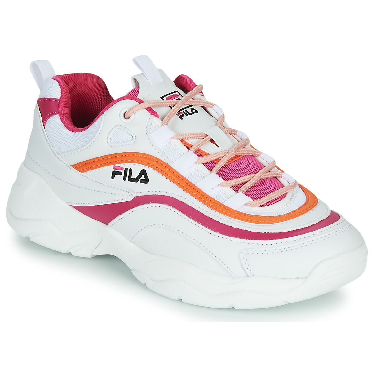 Sko Dame Lave sneakers Fila RAY CB LOW WMN Hvid / Pink / Orange