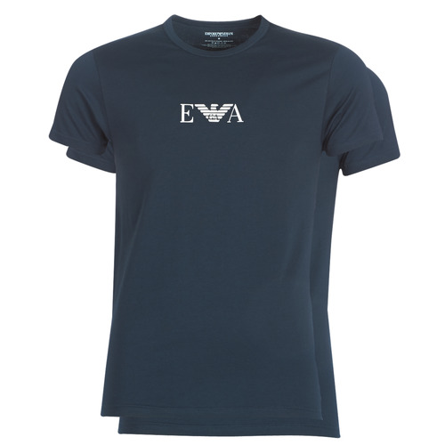 textil Herre T-shirts m. korte ærmer Emporio Armani CC715-PACK DE 2 Marineblå