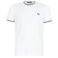 textil Herre T-shirts m. korte ærmer Fred Perry TWIN TIPPED T-SHIRT Hvid