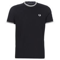 textil Herre T-shirts m. korte ærmer Fred Perry TWIN TIPPED T-SHIRT Sort
