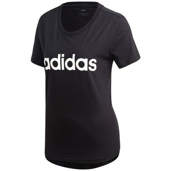 textil Dame T-shirts m. korte ærmer adidas Originals Essentials Linear Slim Sort