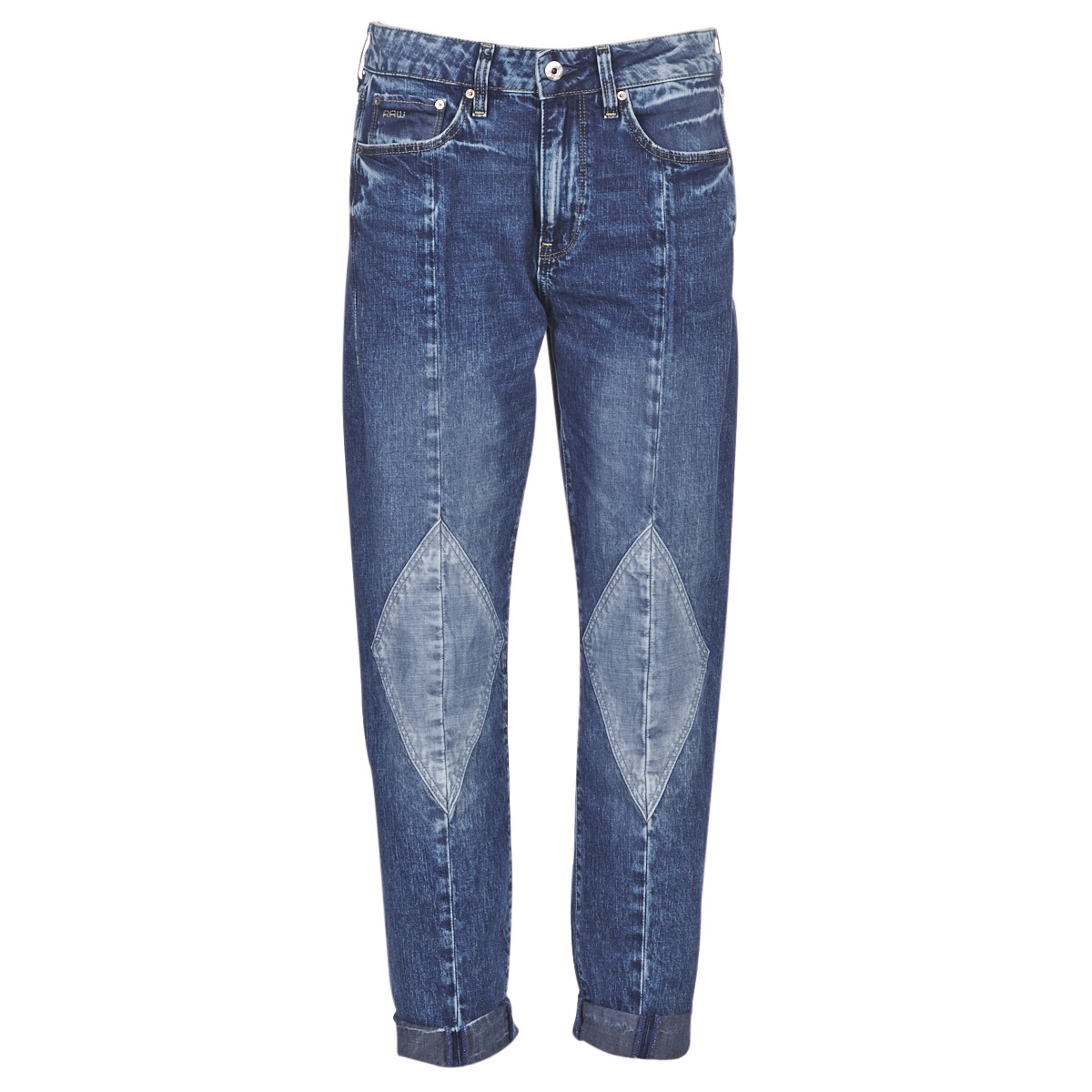 textil Dame Jeans - boyfriend G-Star Raw 3301-L MID BOYFRIEND DIAMOND Blå / Lys / Vintage / Ældet
