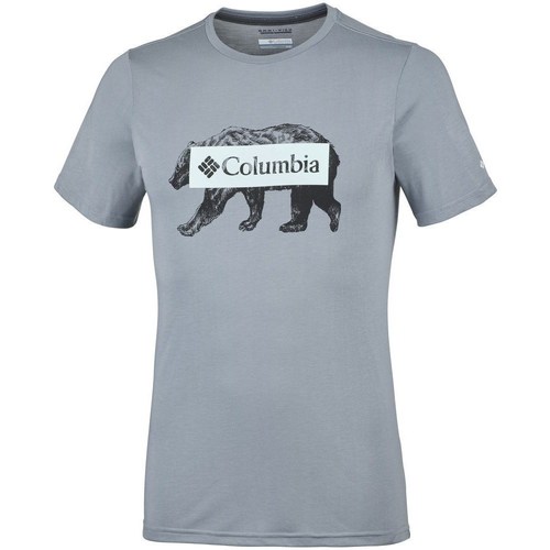 textil Herre T-shirts m. korte ærmer Columbia Box Logo Bear Grå