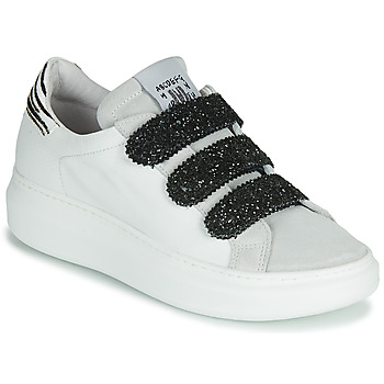 Sko Dame Lave sneakers Meline SCRATCHO Hvid / Glitter
