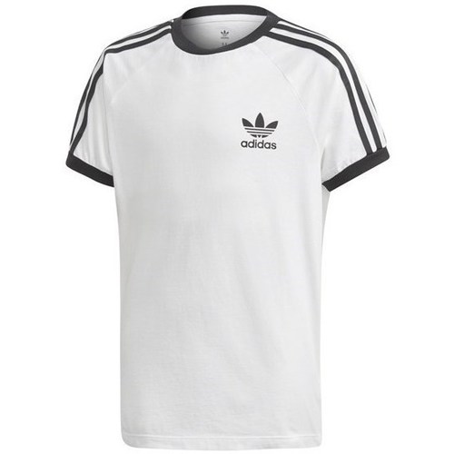 textil Dreng T-shirts m. korte ærmer adidas Originals 3STRIPES Legend Sort, Hvid