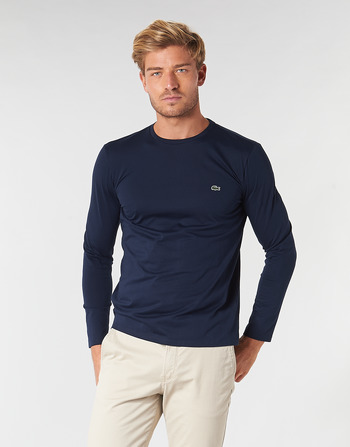textil Herre Langærmede T-shirts Lacoste TH6712 Marineblå