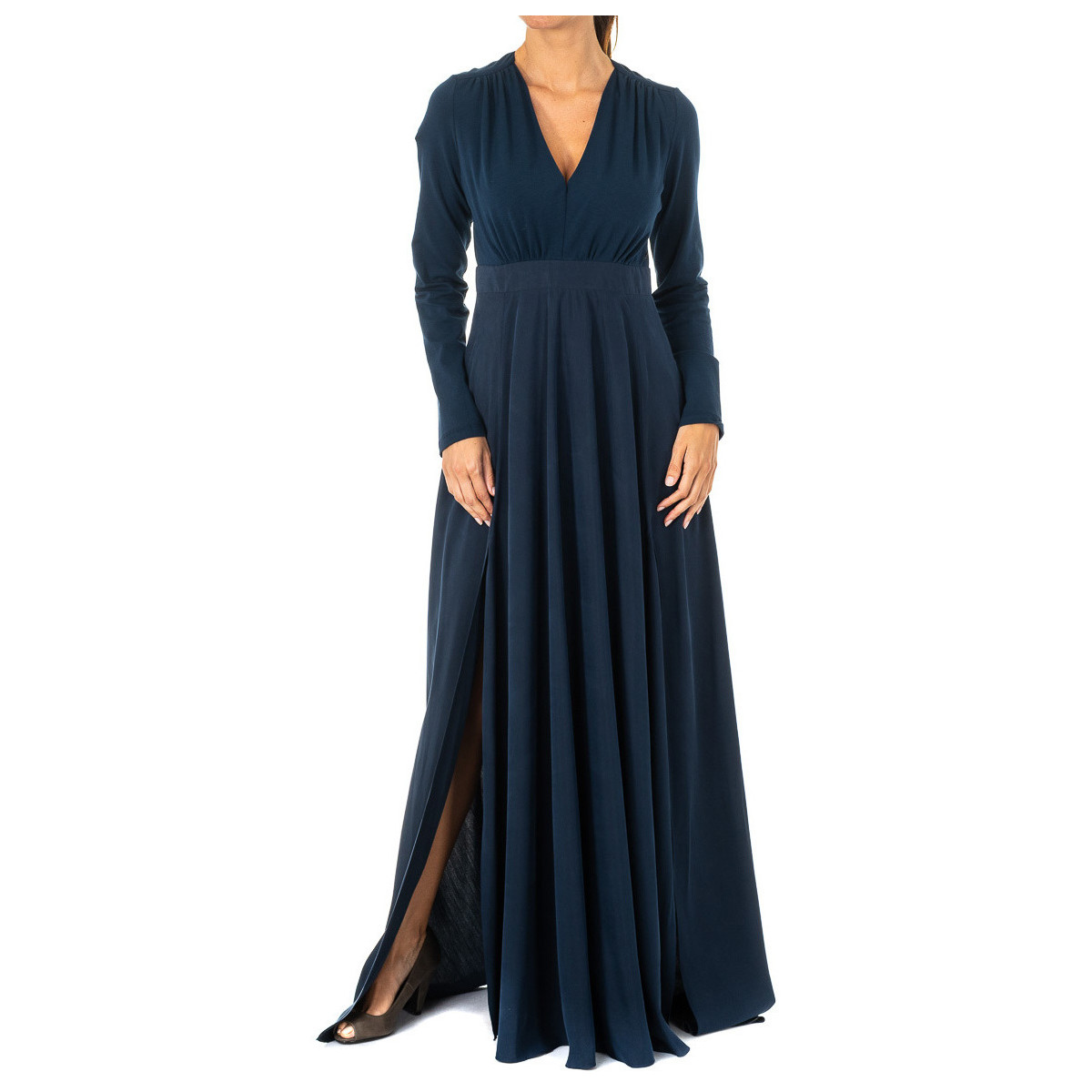 textil Dame Lange kjoler La Martina KWD005-07017 Blå