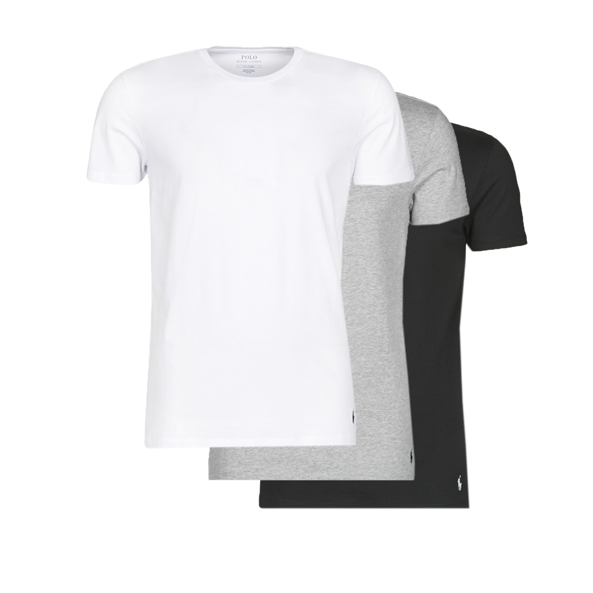 textil T-shirts m. korte ærmer Polo Ralph Lauren 3 PACK CREW UNDERSHIRT Sort / Grå / Hvid