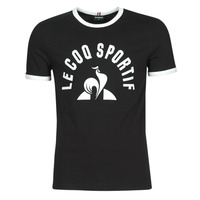 textil Herre T-shirts m. korte ærmer Le Coq Sportif ESS Tee SS N°3 M Sort / Hvid