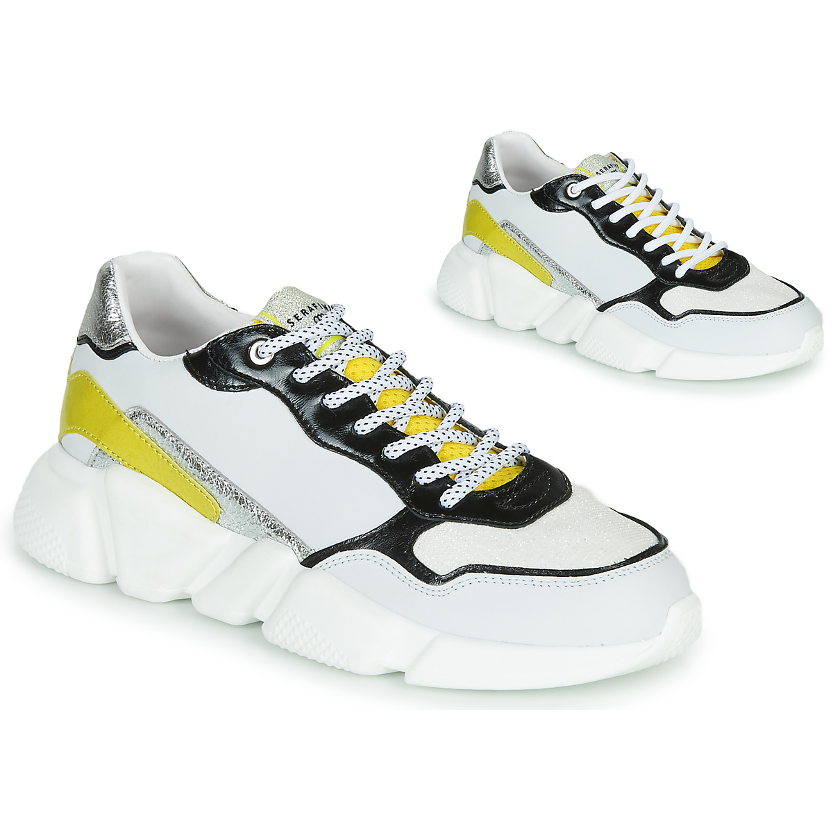 Sko Dame Lave sneakers Serafini OREGON Hvid / Sort / Gul