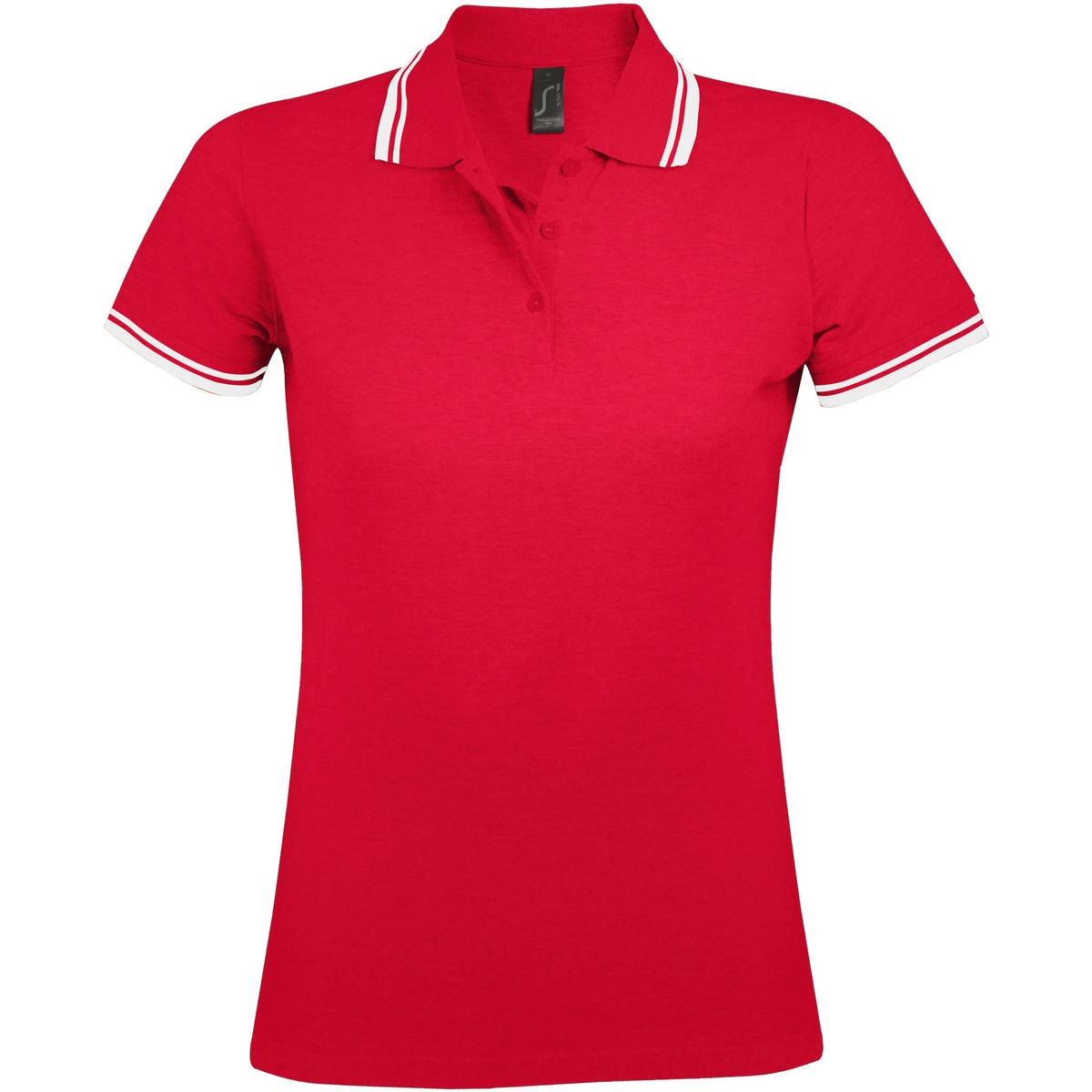 textil Dame Polo-t-shirts m. korte ærmer Sols PASADENA MODERN WOMEN Rød