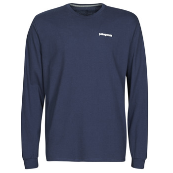 textil Herre Langærmede T-shirts Patagonia M's L/S P-6 Logo Responsibili-Tee Marineblå
