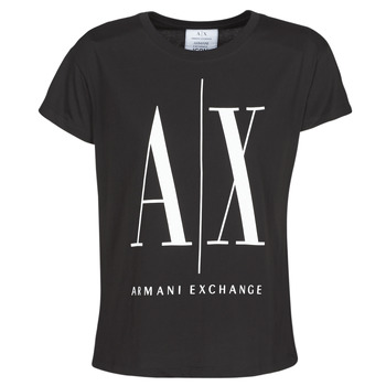 textil Dame T-shirts m. korte ærmer Armani Exchange HELIEK Sort