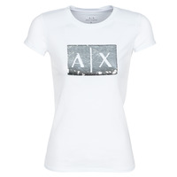 textil Dame T-shirts m. korte ærmer Armani Exchange HANEL Hvid