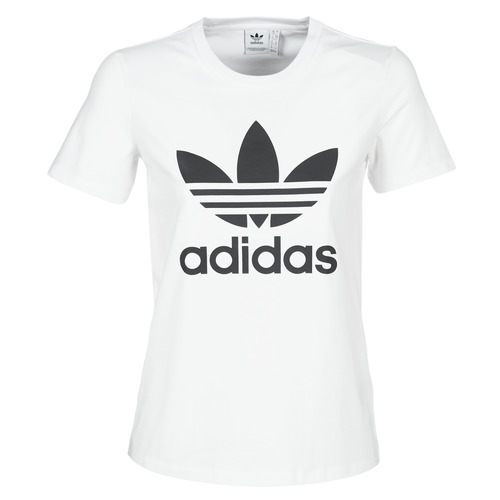 Sway smart Majroe adidas Originals TREFOIL TEE Hvid - textil T-shirts m. korte ærmer Dame  383,00 Kr
