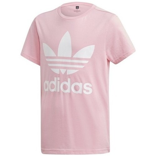 textil Pige T-shirts m. korte ærmer adidas Originals Trefoil Tee Pink
