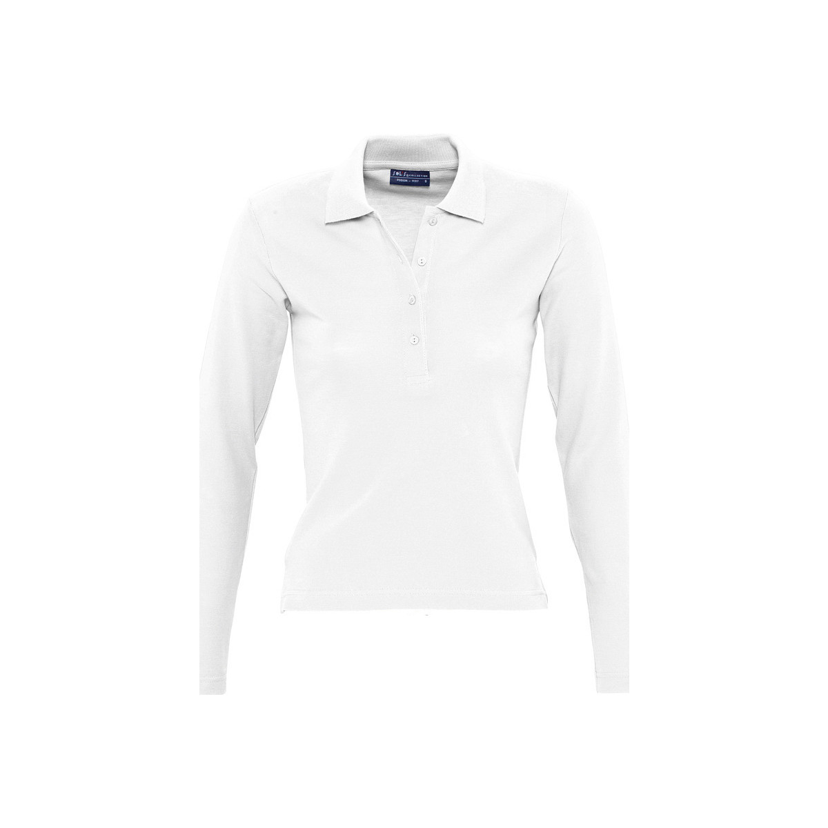 textil Dame Polo-t-shirts m. lange ærmer Sols PODIUM COLORS Hvid