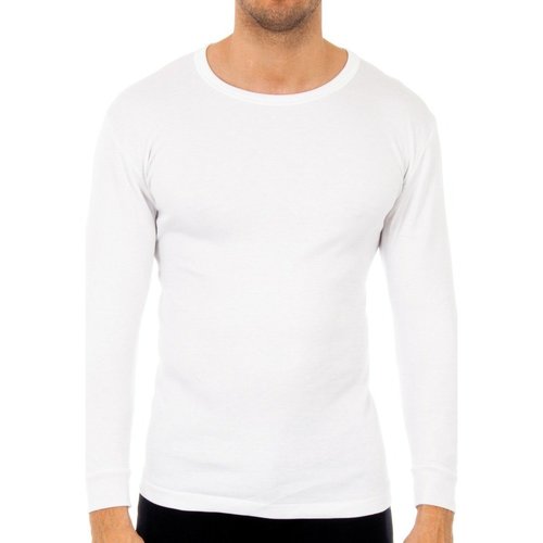 textil Herre Langærmede T-shirts Abanderado 0808-BLANCO Hvid