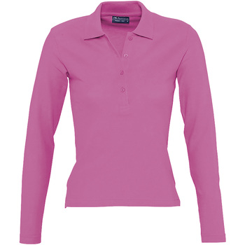 textil Dame Polo-t-shirts m. lange ærmer Sols PODIUM COLORS Pink