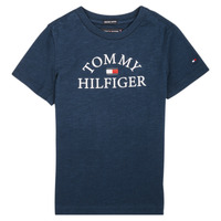 textil Dreng T-shirts m. korte ærmer Tommy Hilfiger KB0KB05619 Marineblå
