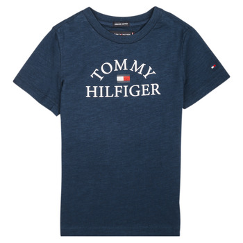 textil Dreng T-shirts m. korte ærmer Tommy Hilfiger KB0KB05619 Marineblå