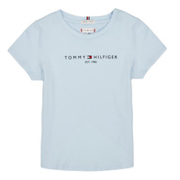 textil Pige T-shirts m. korte ærmer Tommy Hilfiger KG0KG05023 Blå