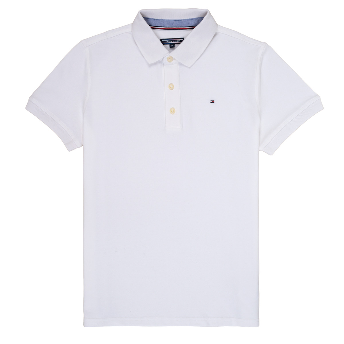 textil Dreng Polo-t-shirts m. korte ærmer Tommy Hilfiger KB0KB03975 Hvid