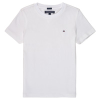 textil Dreng T-shirts m. korte ærmer Tommy Hilfiger KB0KB04140 Hvid
