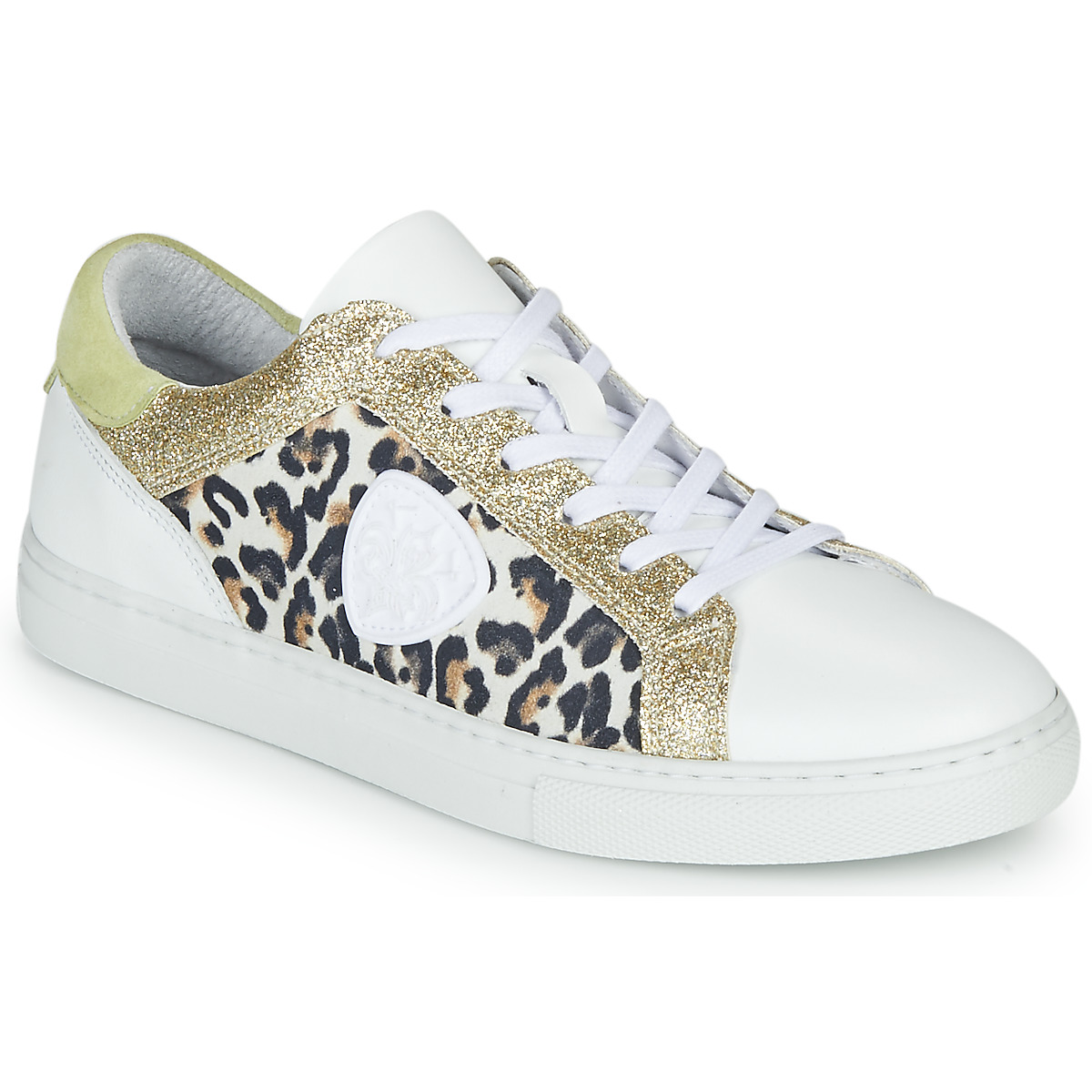 Sko Dame Lave sneakers Philippe Morvan FURRY Hvid / Leopard / Glitter