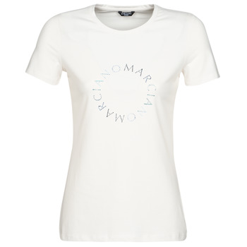 textil Dame T-shirts m. korte ærmer Marciano ICED LOGO TEE Hvid / Blå