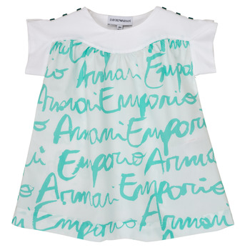 textil Pige T-shirts m. korte ærmer Emporio Armani Anas Hvid / Blå