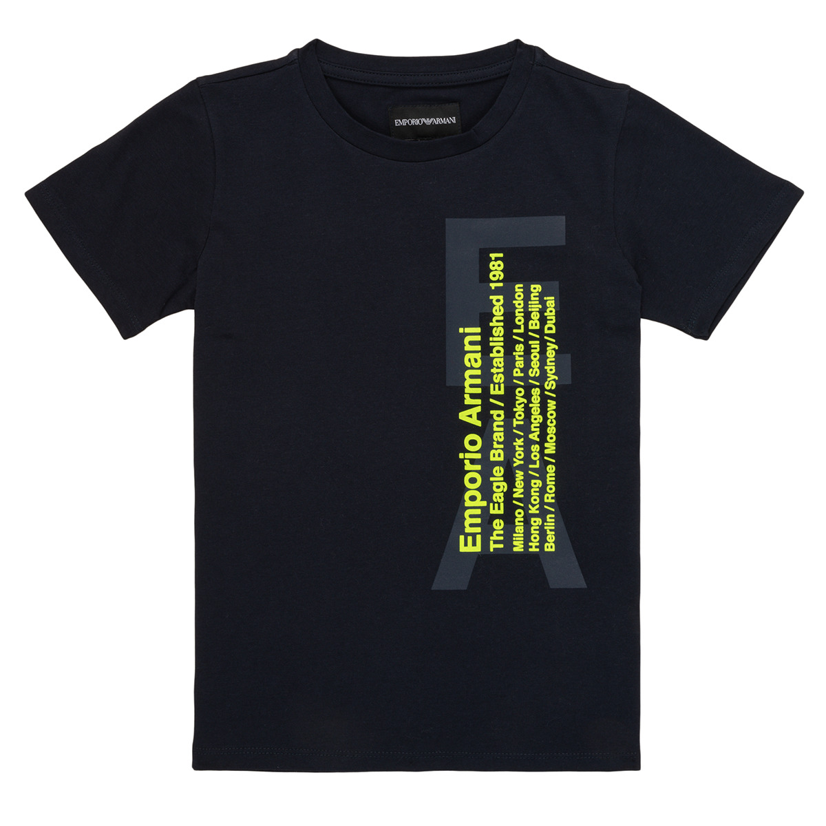 textil Dreng T-shirts m. korte ærmer Emporio Armani Andoni Marineblå