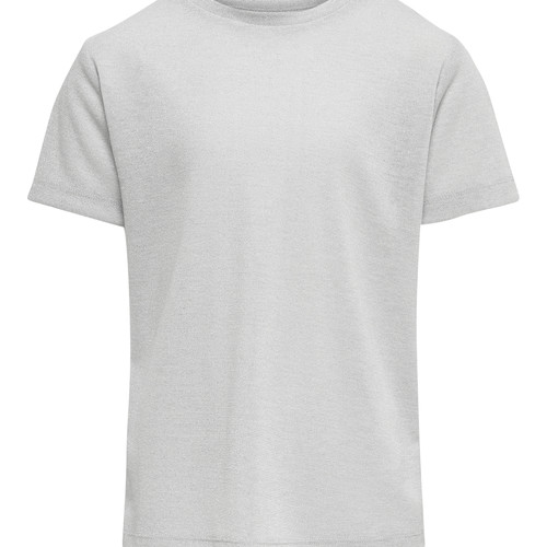 textil Pige T-shirts m. korte ærmer Only KONSILVERY Sølv
