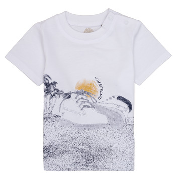 textil Dreng T-shirts m. korte ærmer Timberland ANTONIN Hvid