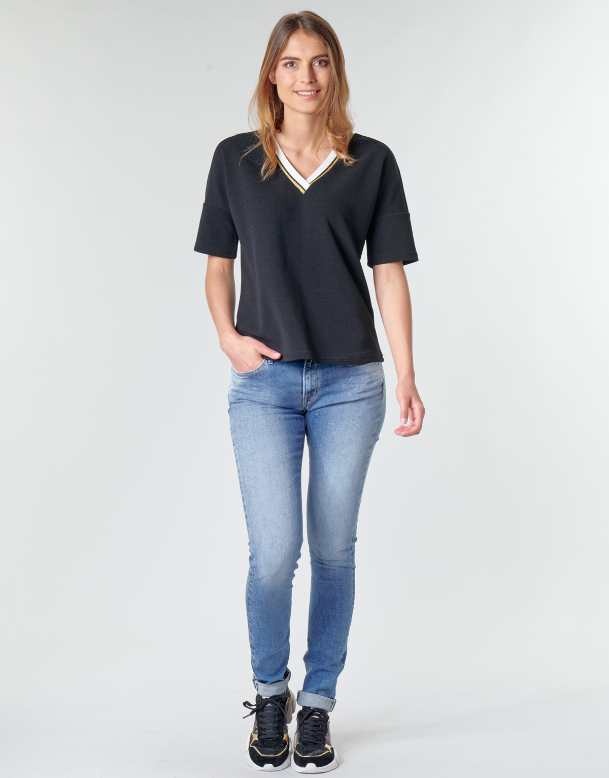 textil Dame Jeans - skinny Replay LUZ Blå / Medium