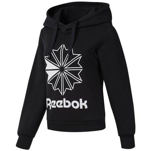 textil Dame Sweatshirts Reebok Sport CL FL Big Logo Hood Sort