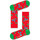 Undertøj Herre Strømper Happy socks Christmas cracker holly gift box Flerfarvet