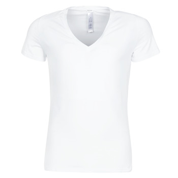 textil Herre T-shirts m. korte ærmer Hom SUP' COTTON TSHIRT COL V PROFOND Hvid