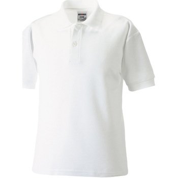 textil Dreng Polo-t-shirts m. korte ærmer Jerzees Schoolgear 65/35 Hvid
