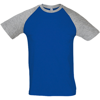 textil Herre T-shirts m. korte ærmer Sols 11190 Blå