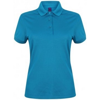 textil Dame Polo-t-shirts m. korte ærmer Henbury HB461 Blå