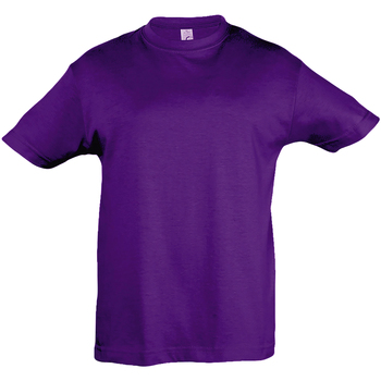 textil Børn T-shirts m. korte ærmer Sols 11970 Violet