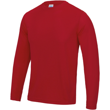 textil Herre Langærmede T-shirts Awdis JC002 Fire Red