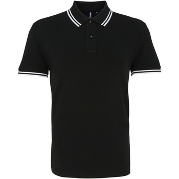 textil Herre Polo-t-shirts m. korte ærmer Asquith & Fox AQ011 Sort